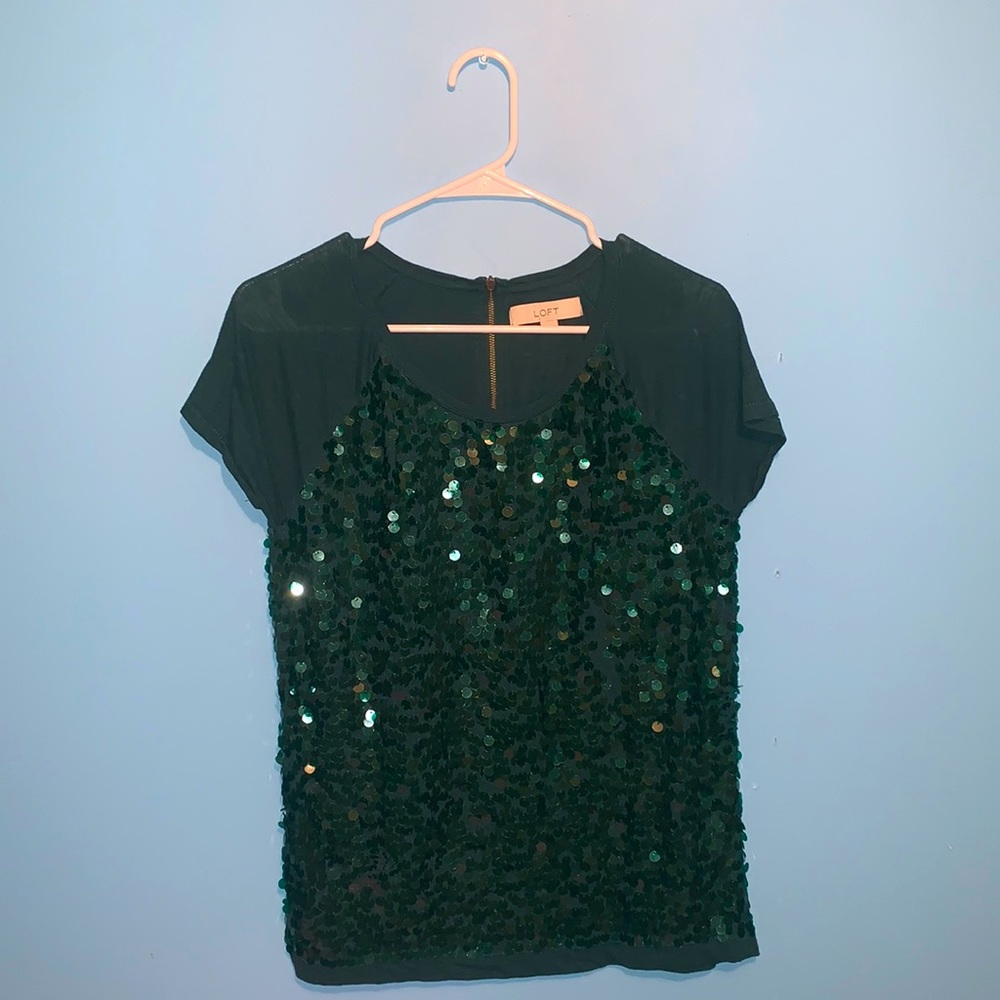 (2/$15) Loft Sequined Tee